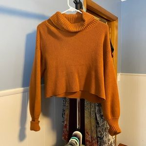 Orange Cowl Neck